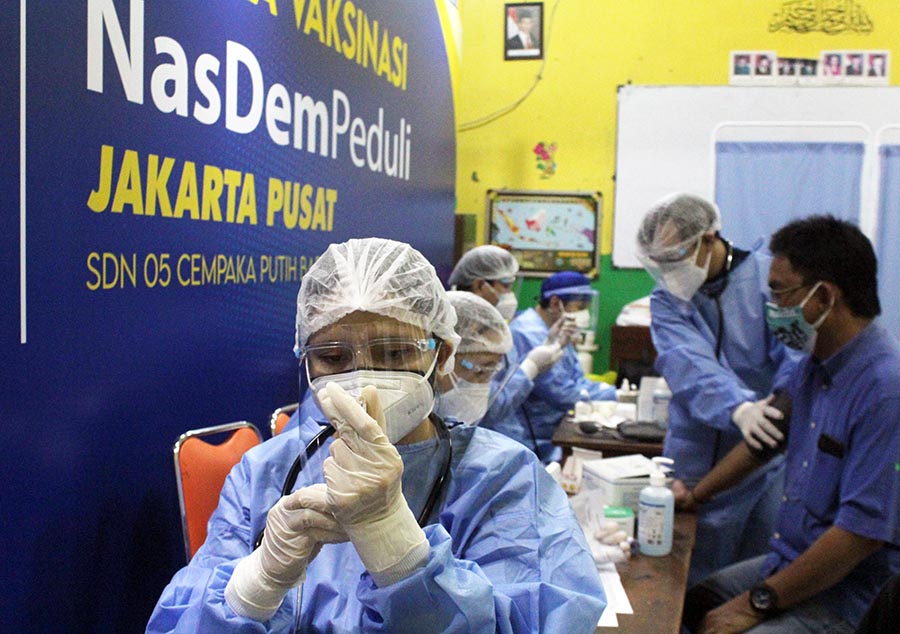 NasDem Peduli Menggelar Vaksinasi Serentak di Lima Wilayah Jakarta 