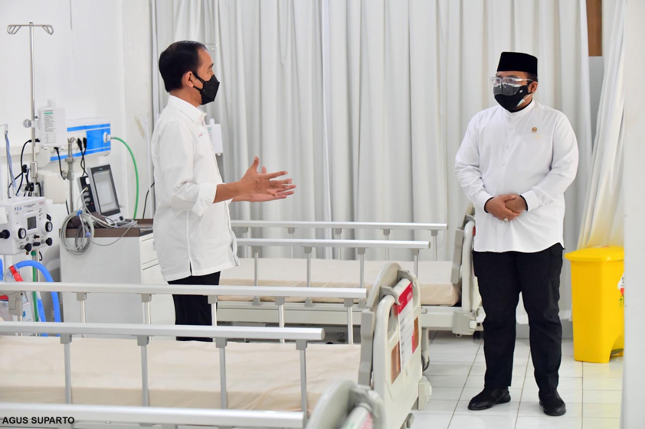 Presiden Joko Widodo Meresmikan Rumah Sakit Darurat Covid-19