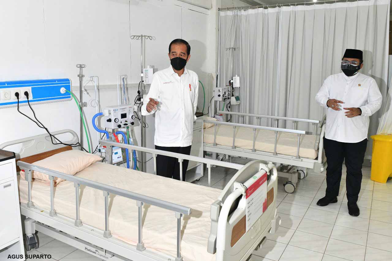 Presiden Joko Widodo Meresmikan Rumah Sakit Darurat Covid-19