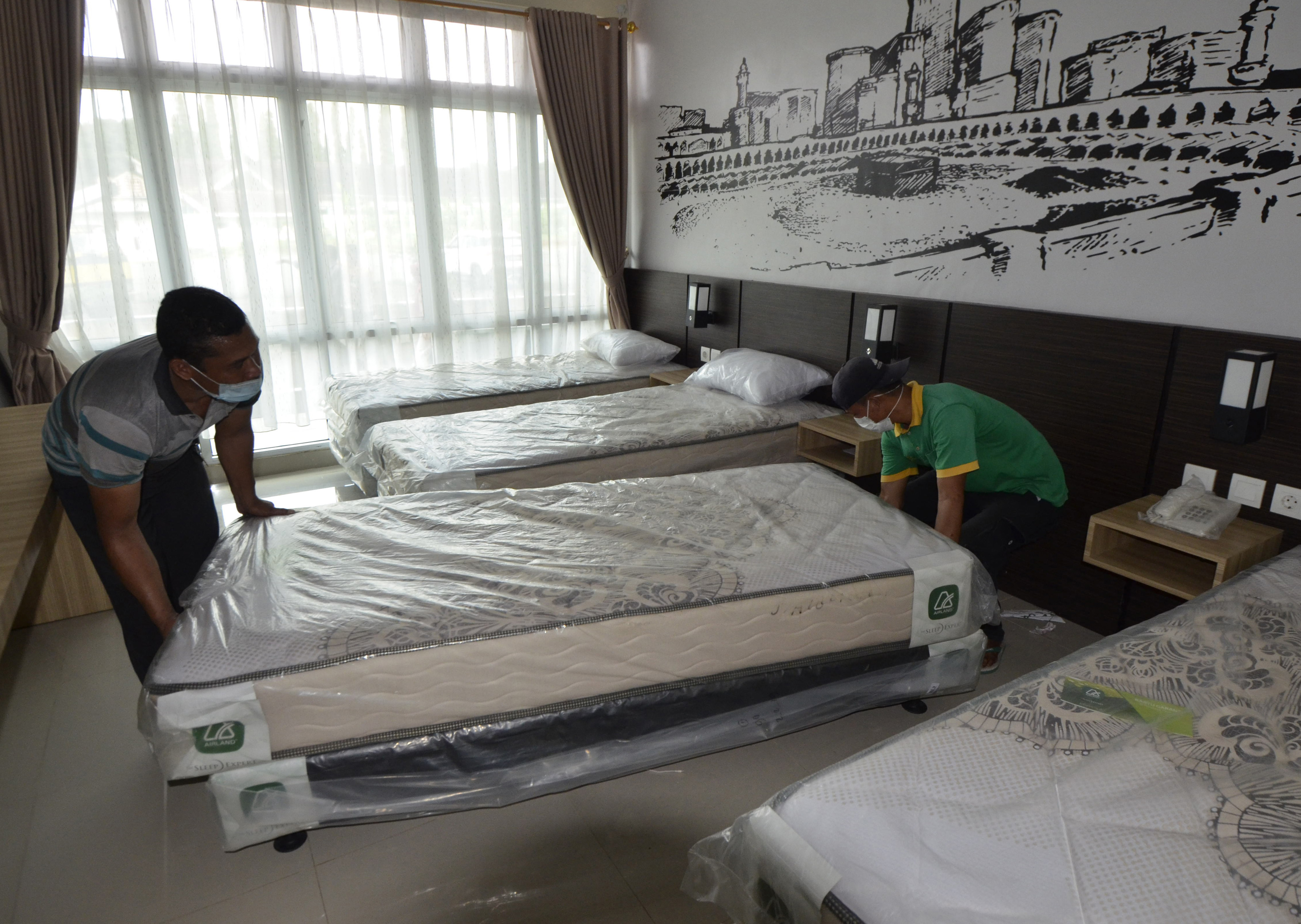 Persiapan Ruang Isolasi Terpusat di Lampung