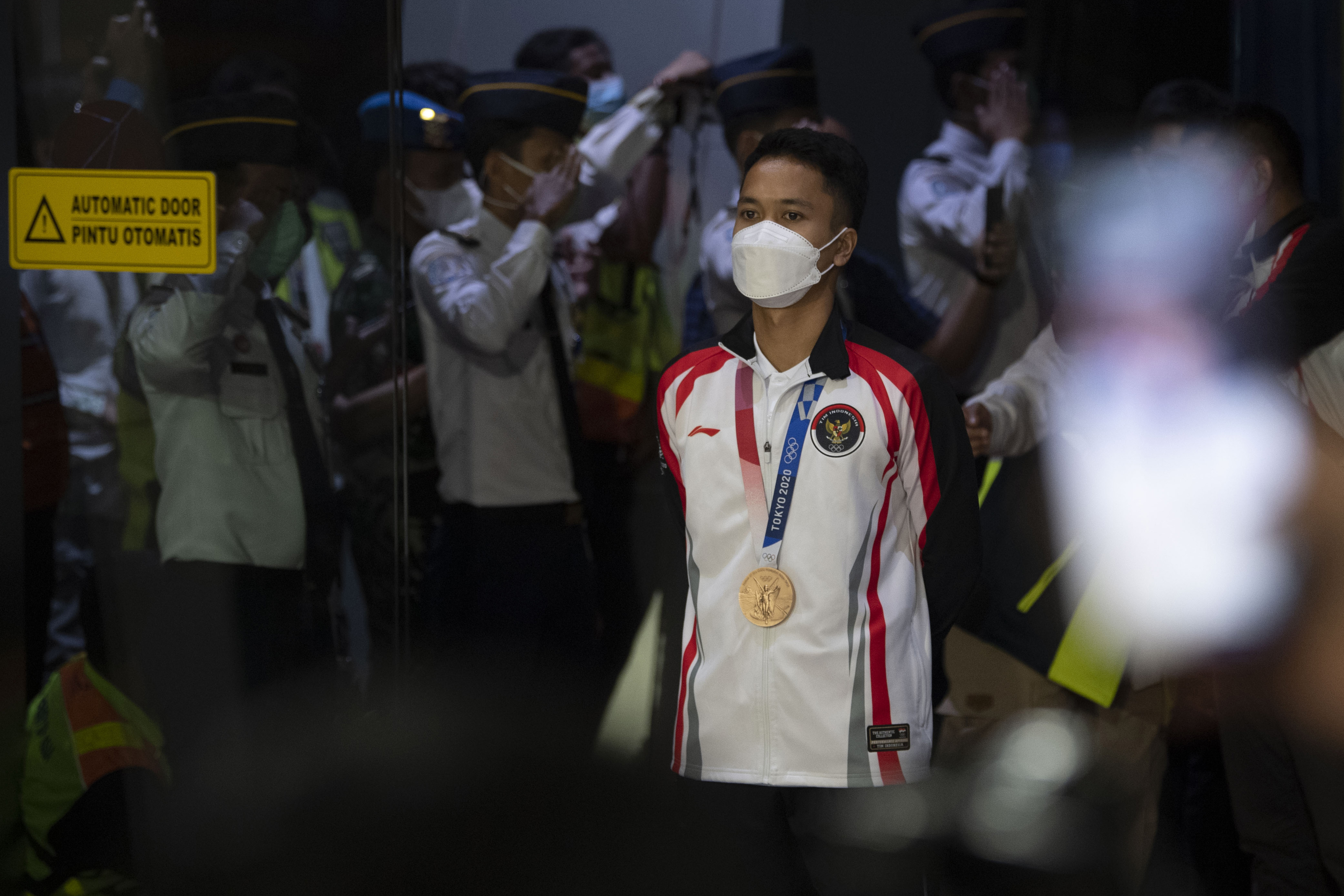 Kedatangan Peraih Medali Emas Olimpiade Tokyo 2020 di Tanah Air