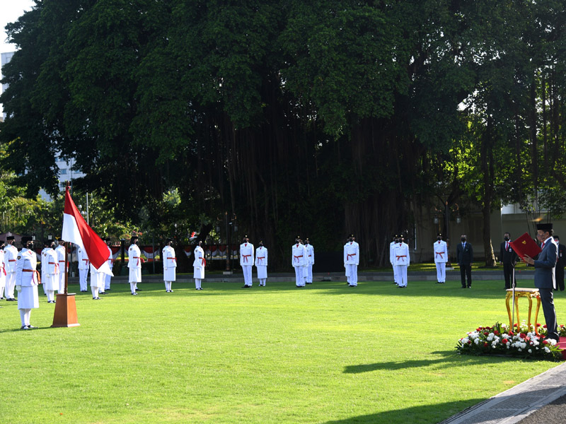 Upacara Pengukuhan Paskibra Di Istana Merdeka