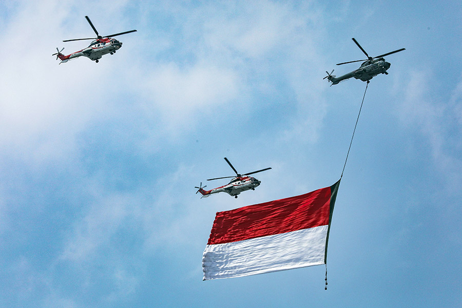 Bendera Raksasa Meriahkan HUT ke76 Kemerdekaan RI