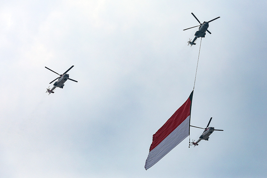 Bendera Raksasa Meriahkan HUT ke76 Kemerdekaan RI