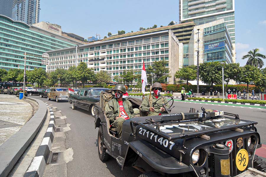 Kendaraan Presiden Soekarno Ikut Konvoi Parade Mobil Antik HUT Kemerdekaan RI
