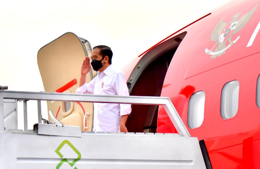 Kunker ke Jatim, Presiden Pakai Pesawat Kepresidenan Merah-Putih  