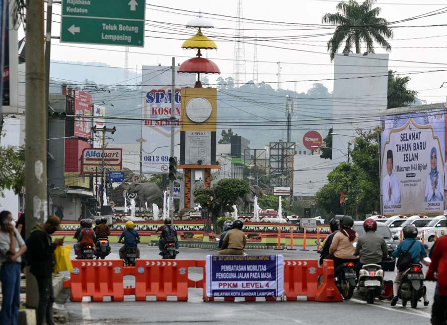Perpanjangan PPKM Level 4 di Bandar Lampung