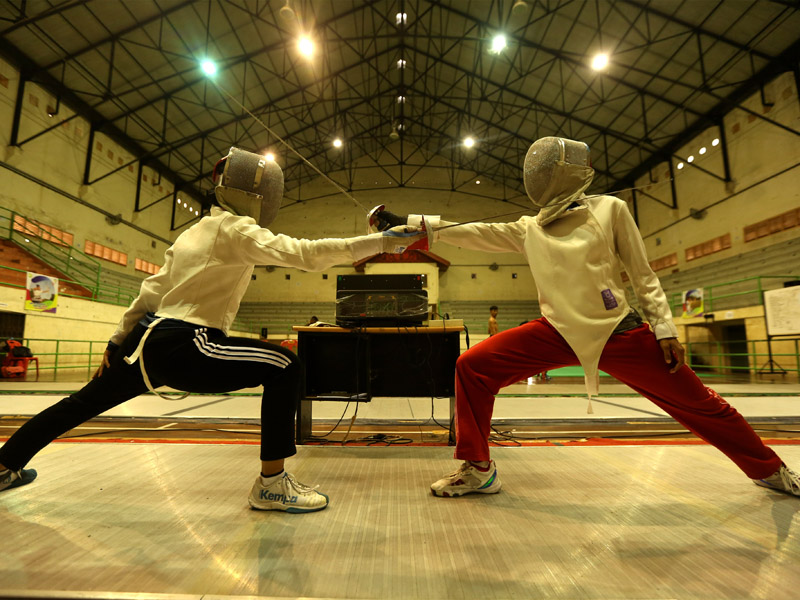 Latihan Atlet Anggar Aceh