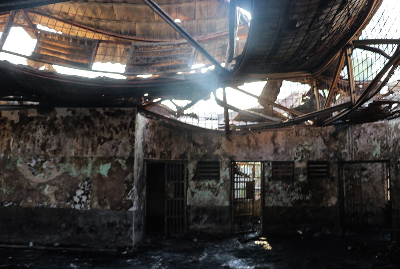 Sisa Kebakaran Blok C2 Lapas Dewasa Kelas 1 Tangerang