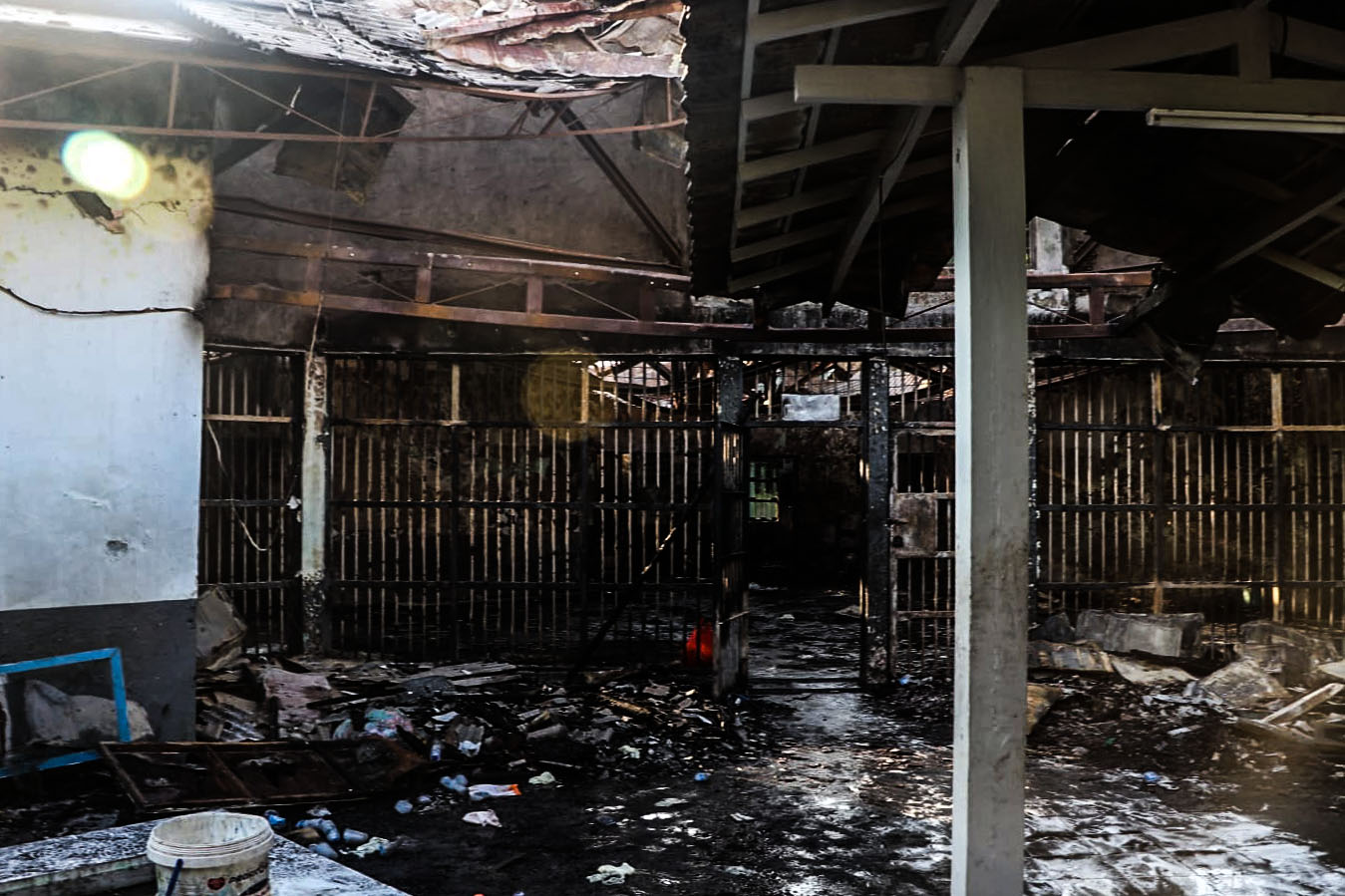 Sisa Kebakaran Blok C2 Lapas Dewasa Kelas 1 Tangerang