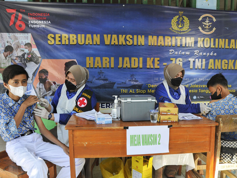 Serbuan Vaksin Maritim Kolinlamil Di Kabupaten Bekasi