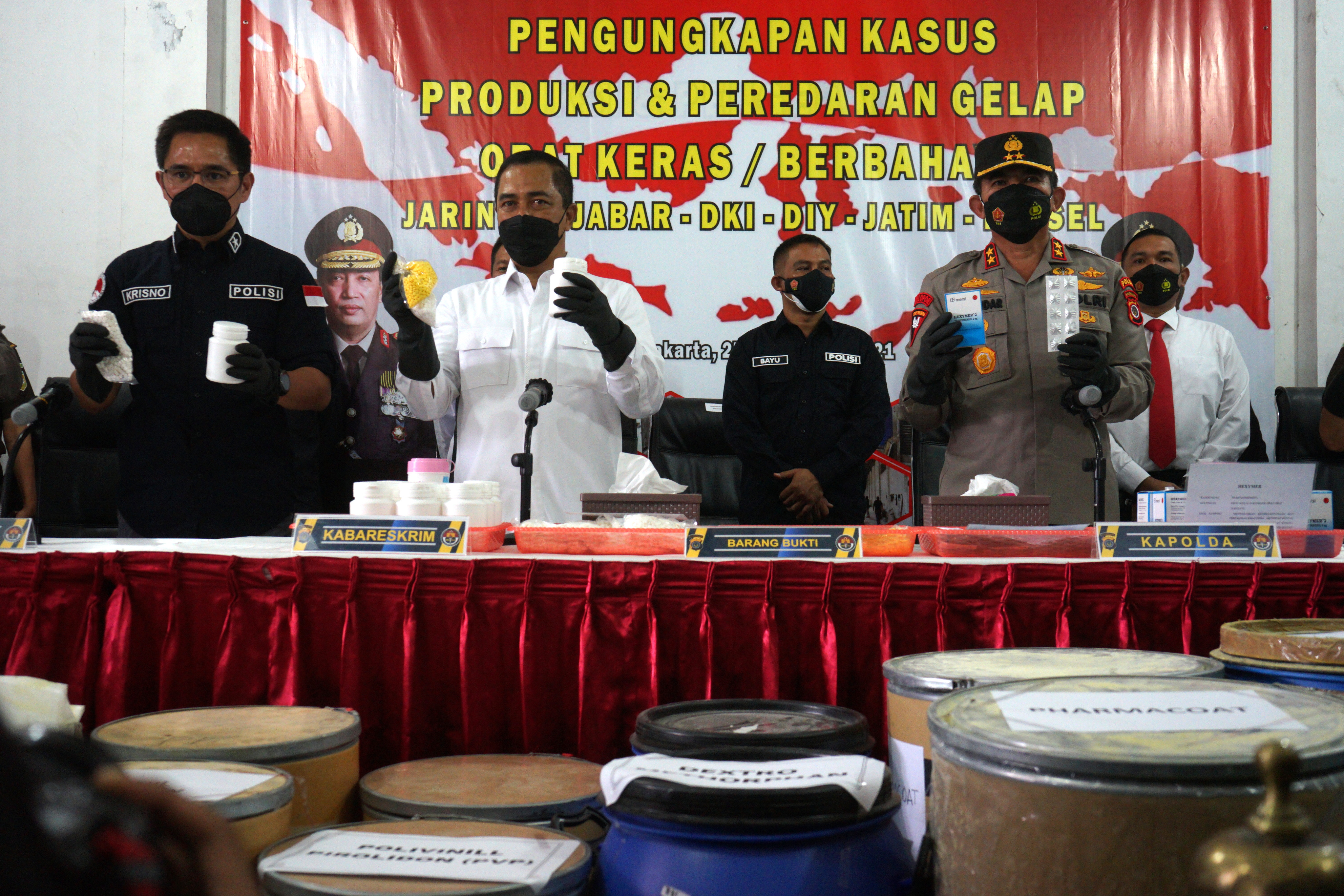 Pengrebekan Pabrik Obat Ilegal di Bantul