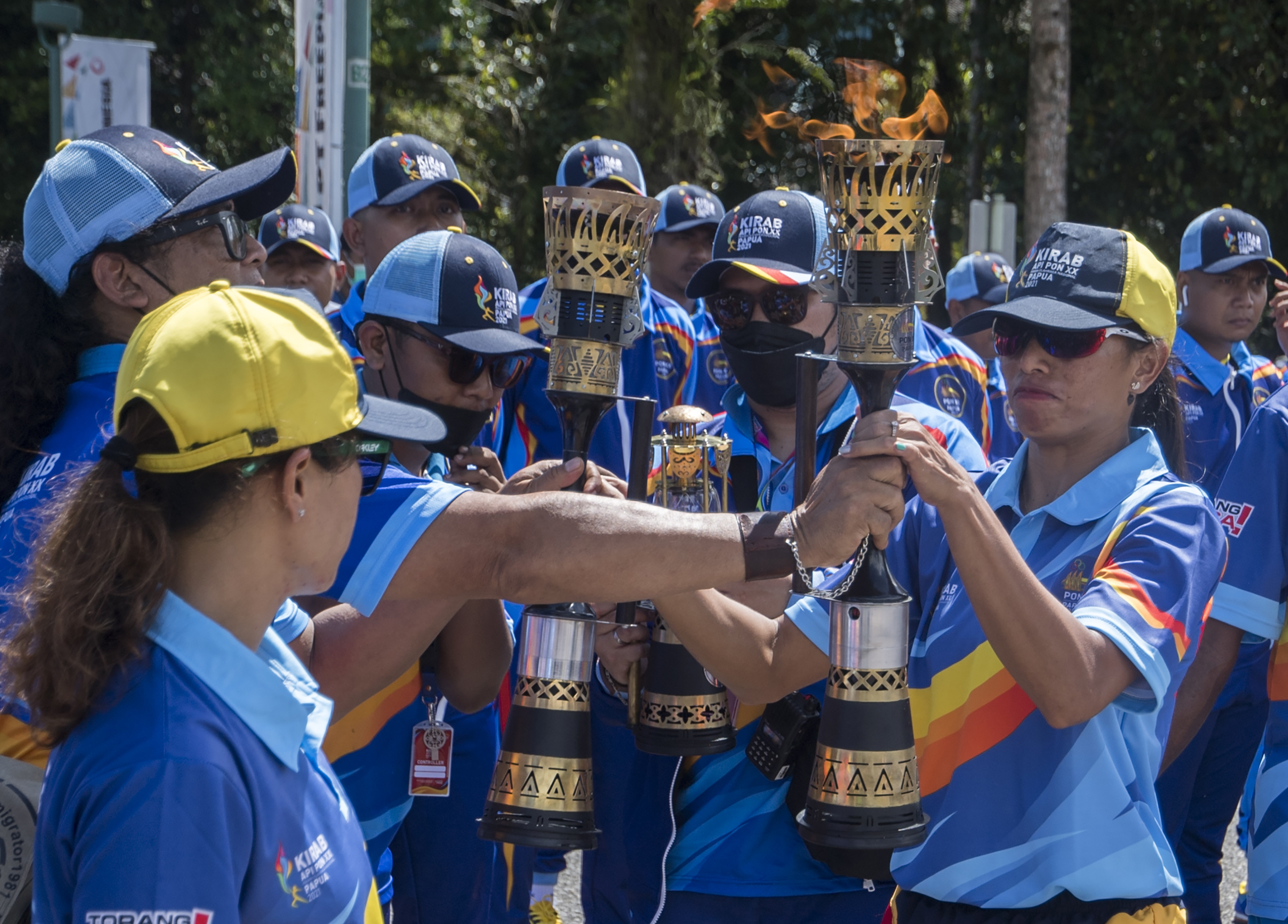 Kirab Api PON XX Papua di Timika
