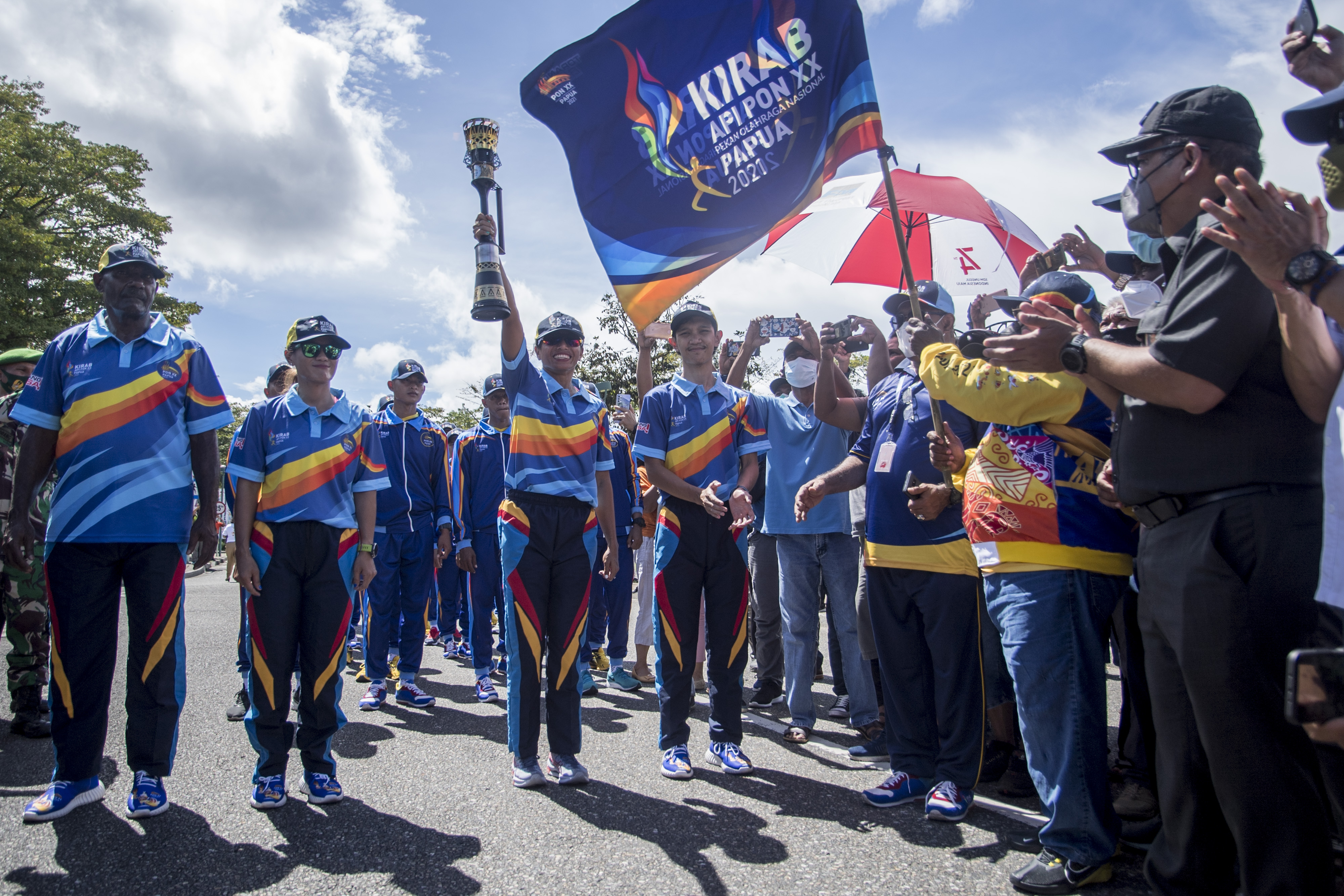 Kirab Api PON XX Papua di Timika