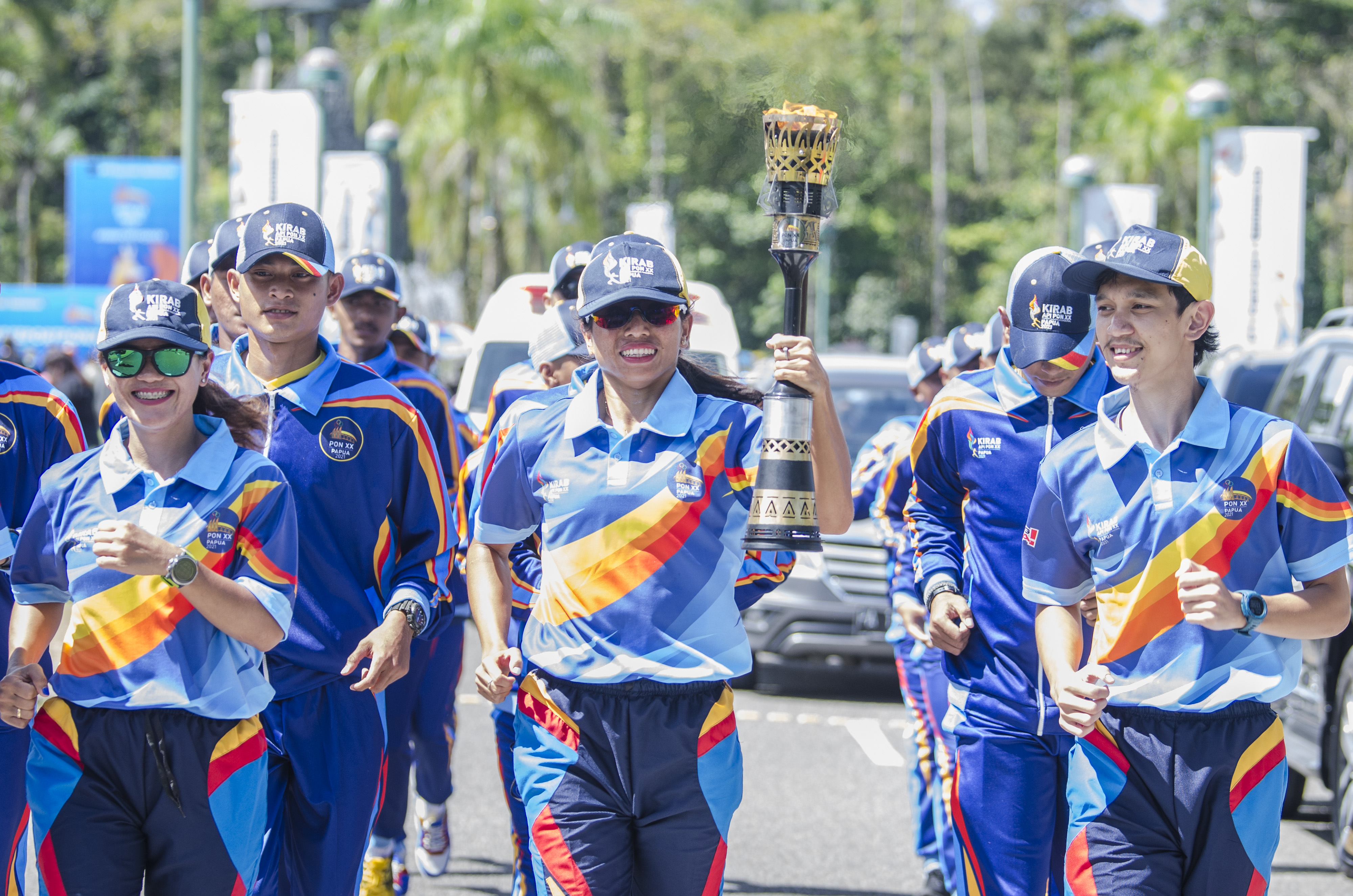 Kirab Api PON XX Papua di Timika