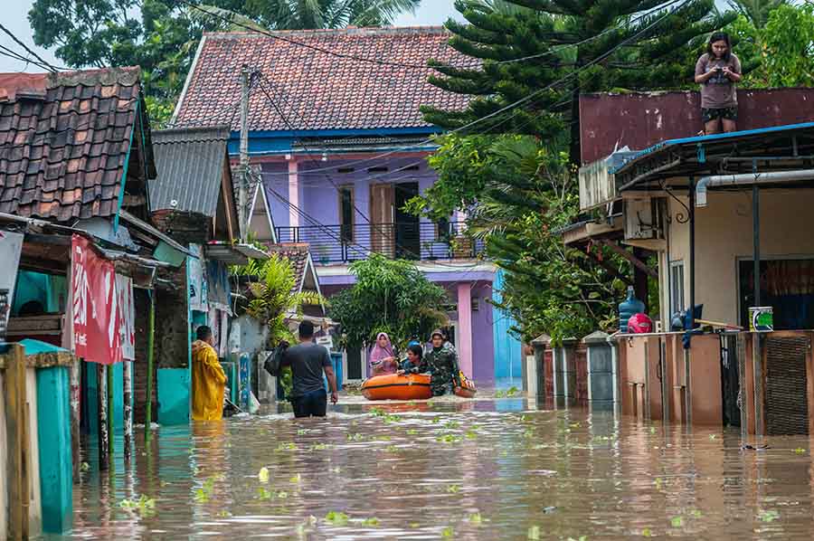 Ratusan Rumah Terendam Banjir di Rangkasbitung 