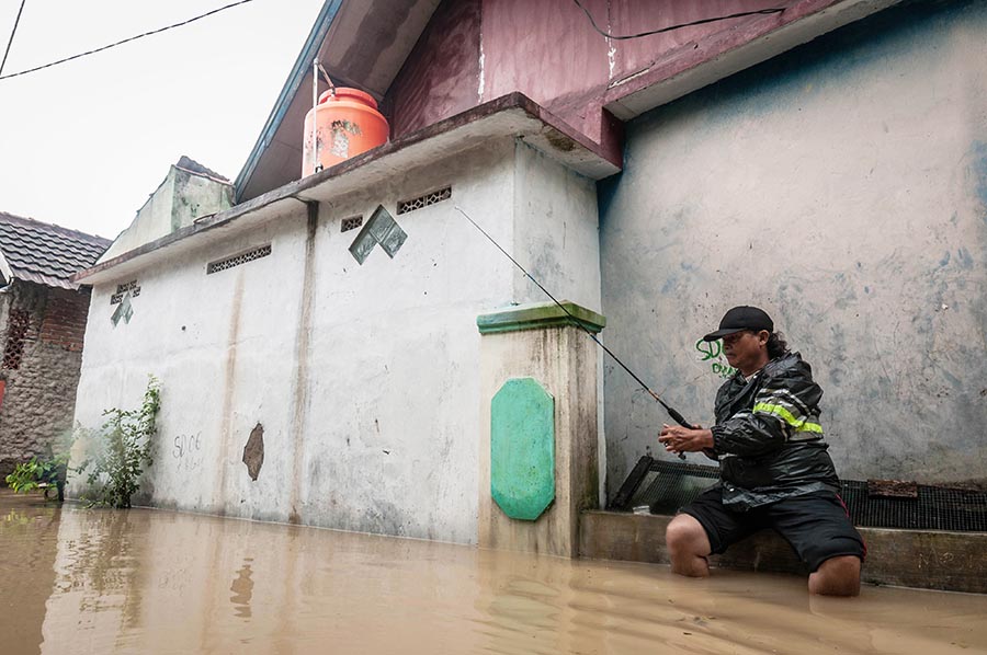 Ratusan Rumah Terendam Banjir di Rangkasbitung 