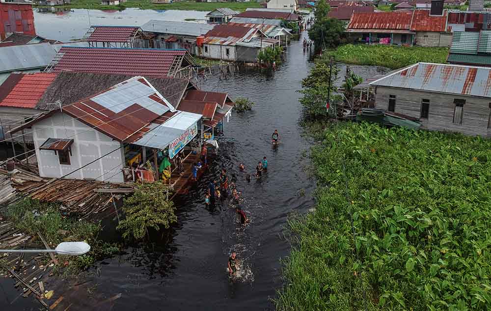 Sungai Kahayan Meluap