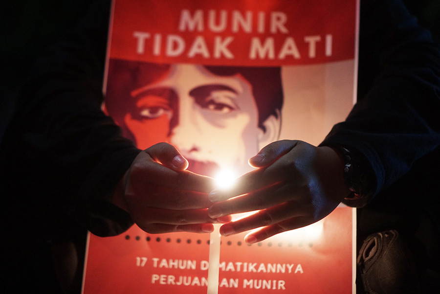 Aksi Refleksi 17 Tahun Kematian Aktivis Pegiat HAM Munir