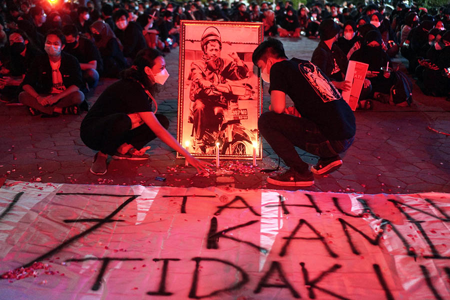 Aksi Refleksi 17 Tahun Kematian Aktivis Pegiat HAM Munir