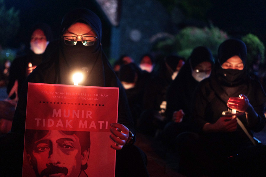 Aksi Refleksi 17 Tahun Kematian Aktivis Pegiat HAM Munir