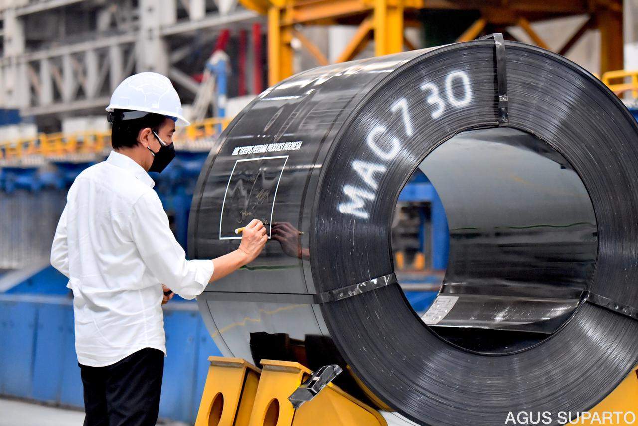 Presiden Meresmikan Hot Strip Mill #2 PT Krakatau Steel 