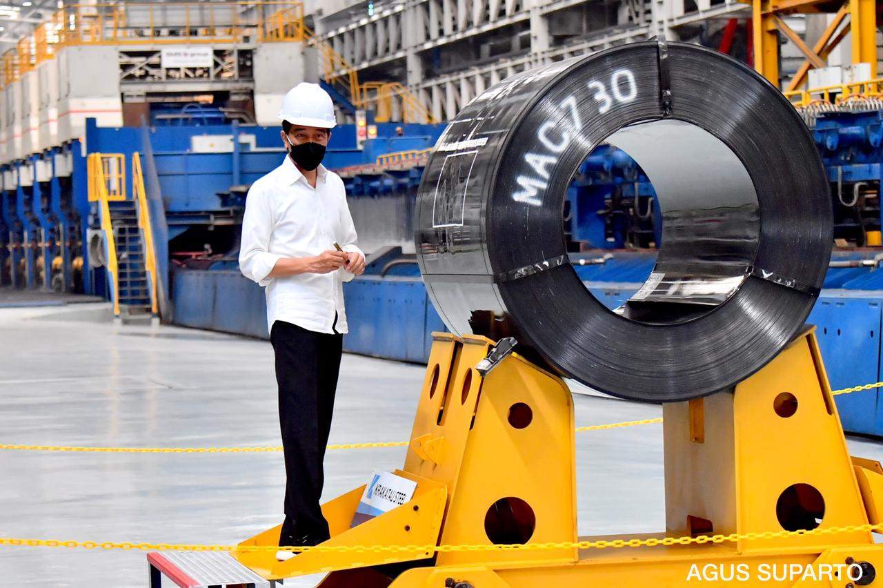 Presiden Meresmikan Hot Strip Mill #2 PT Krakatau Steel 