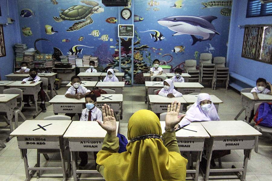 Pembelajaran Tatap Muka Terbatas di Kediri 