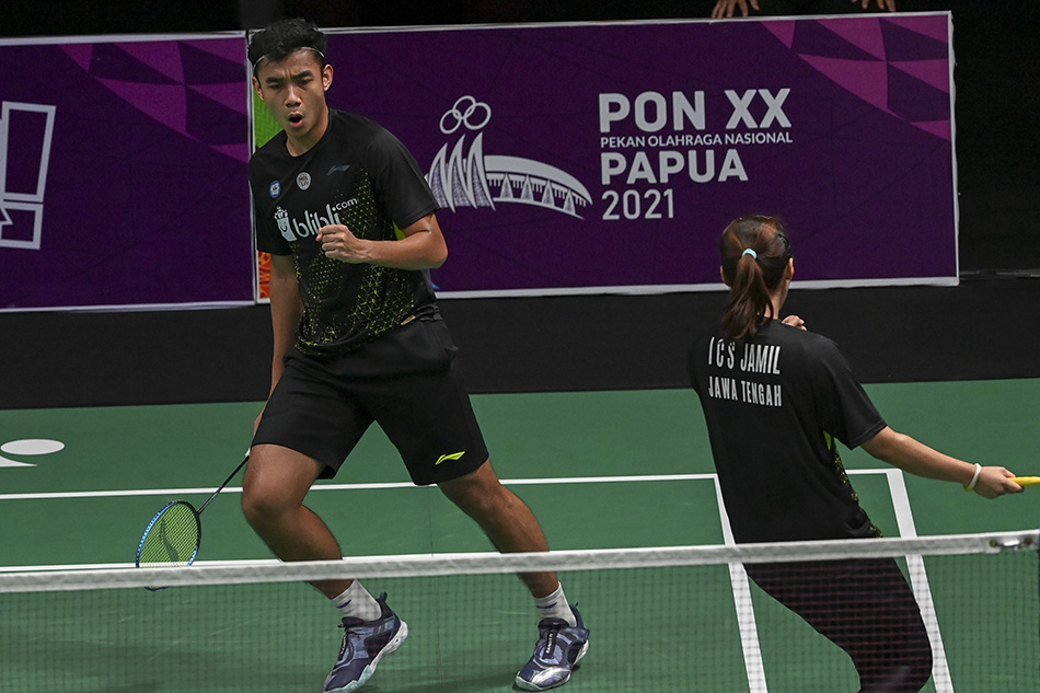 Final Bulu Tangkis Ganda Campuran PON Papua 