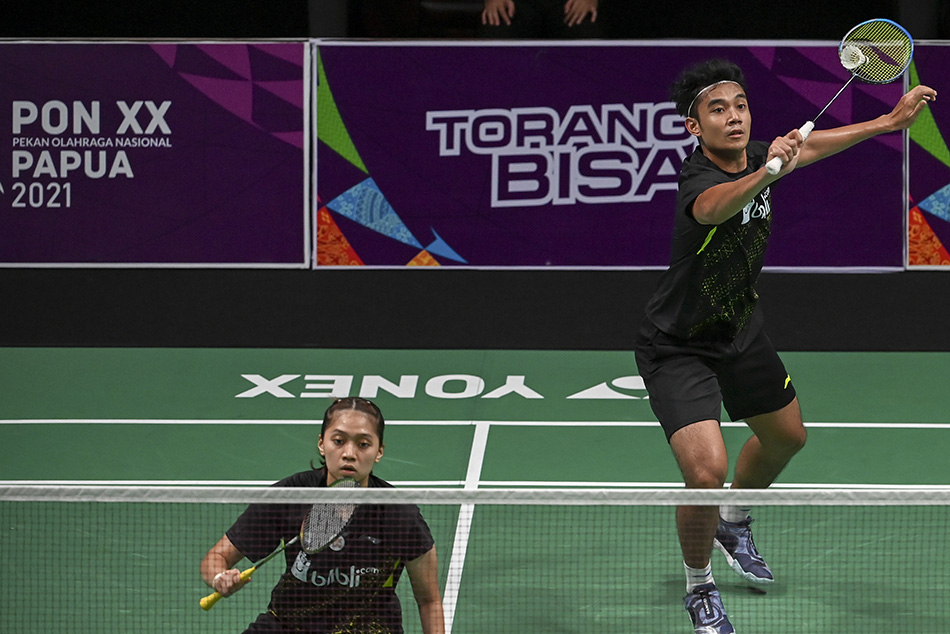 Final Bulu Tangkis Ganda Campuran PON Papua 