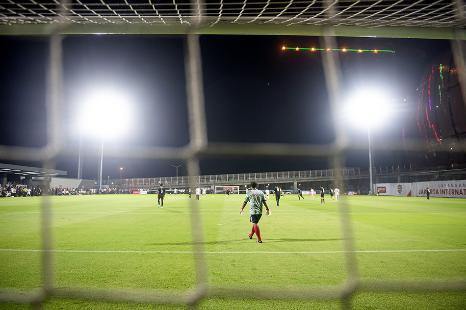 Uji Coba Lapangan Latih di Jakarta International Stadium