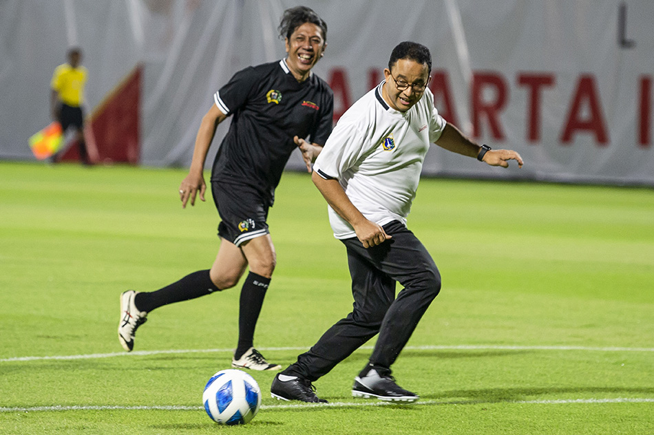 Uji Coba Lapangan Latih di Jakarta International Stadium