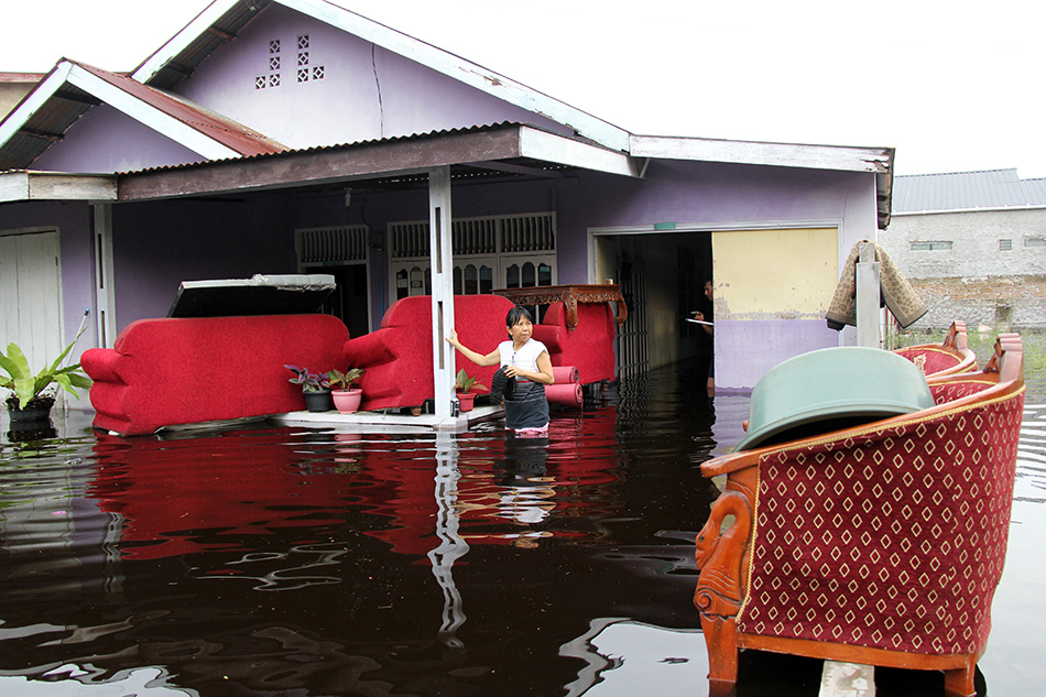 Bencana Banjir Akibat Hujan Deras di Dumai