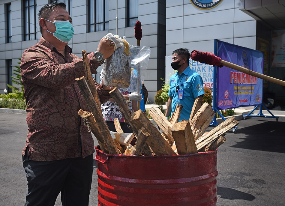 Pemusnahan Narkotika di Serang