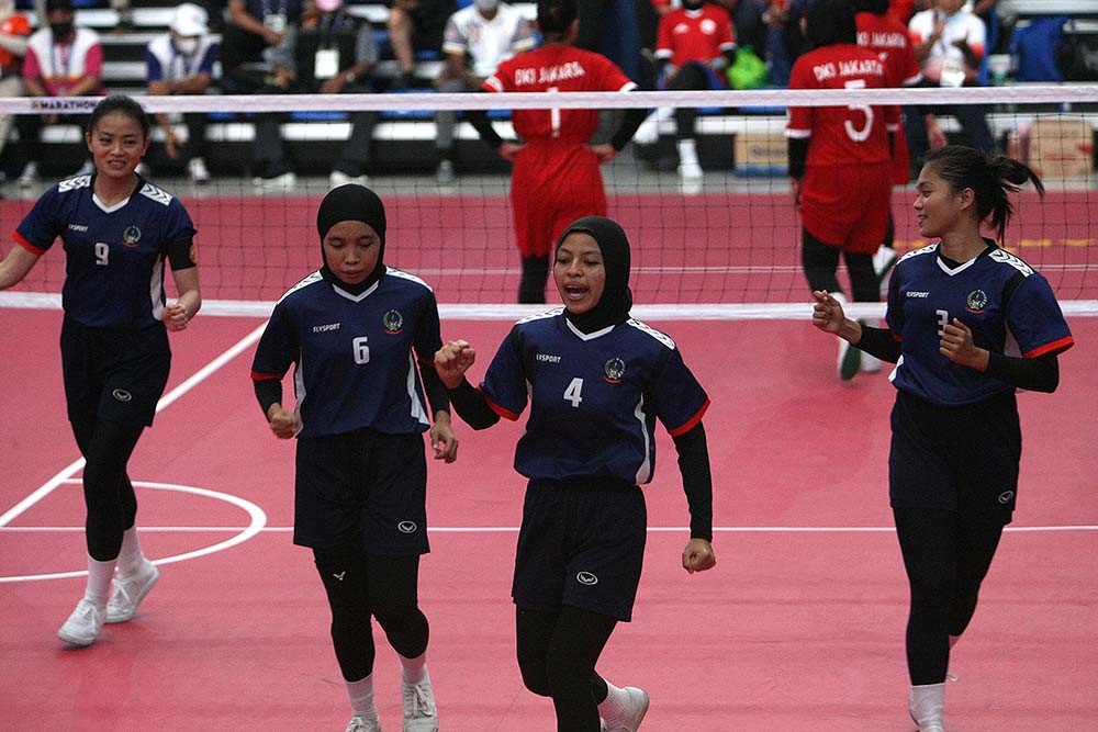 Takraw Putri Sulses Raih Emas