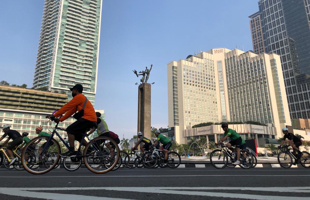 Kawasan Bundaran HI-Sudirman-Thamrin Kembali Penuh 