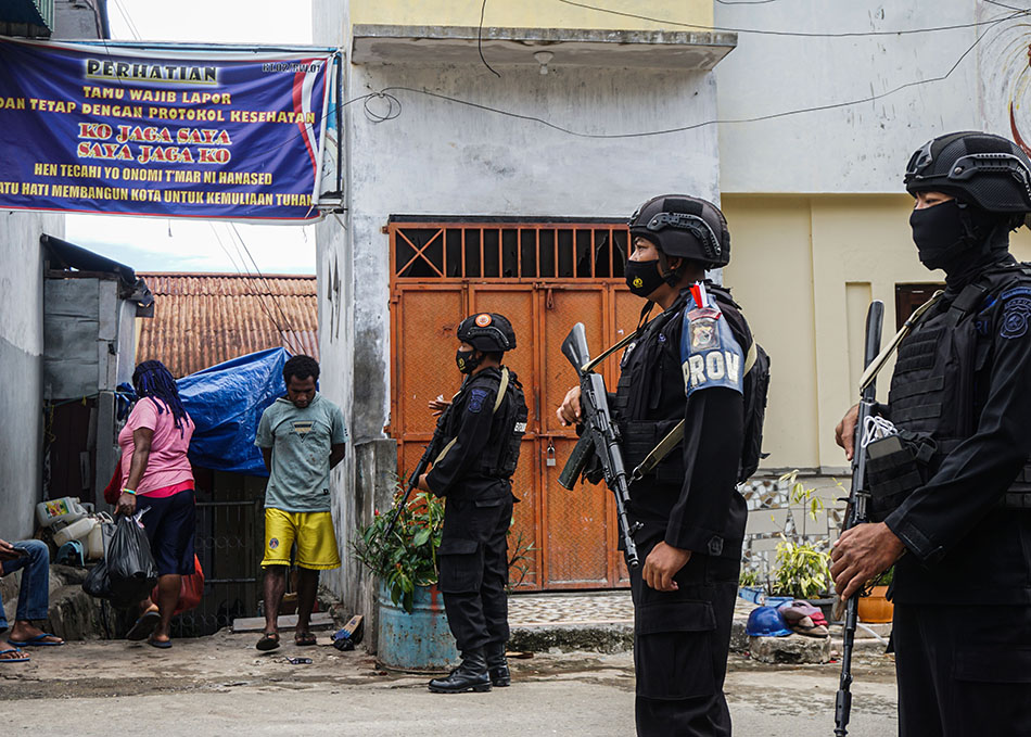 Pengamanan Pembukaan Peparnas XVI Papua