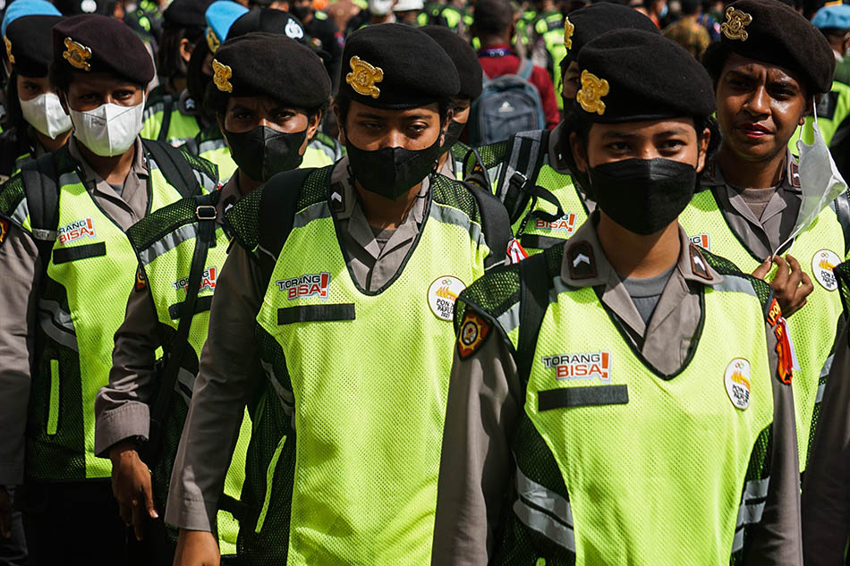 Pengamanan Pembukaan Peparnas XVI Papua