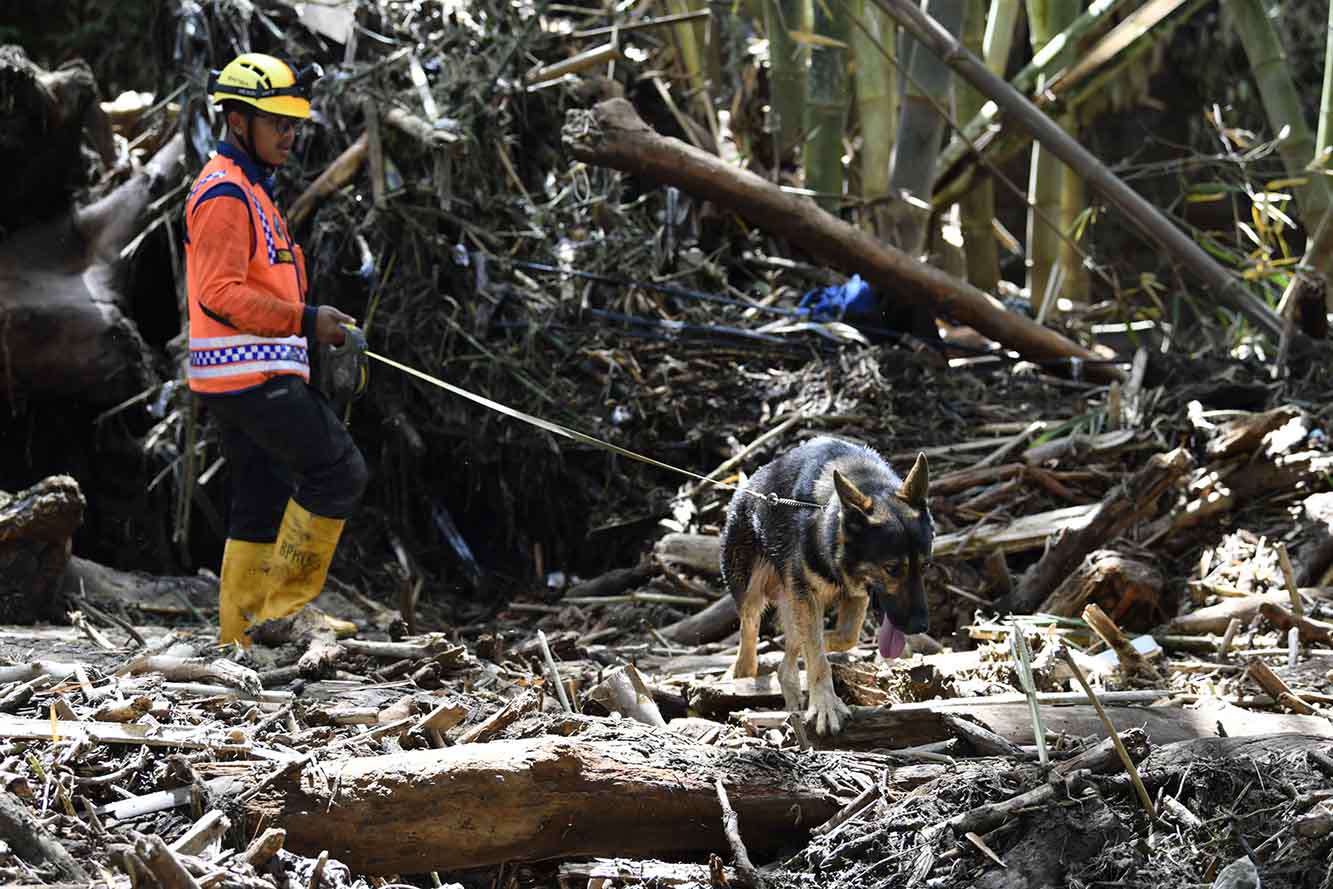 Pencarian Korban Banjir Bandang Batu