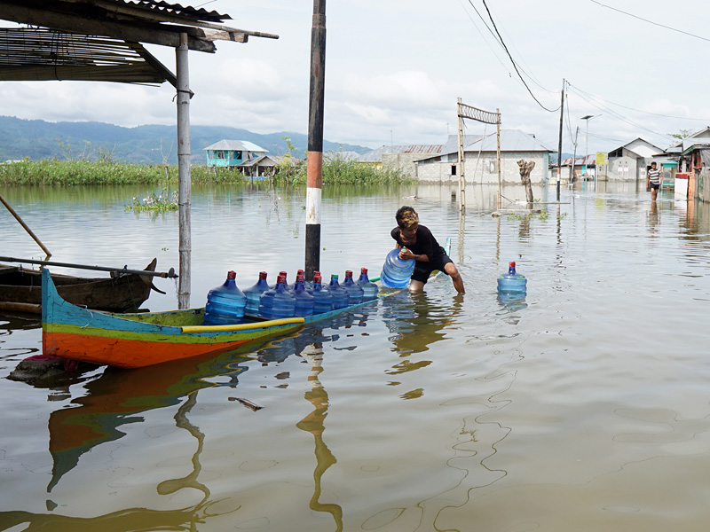 Banjir Akibat Air Luapan Danau Limboto