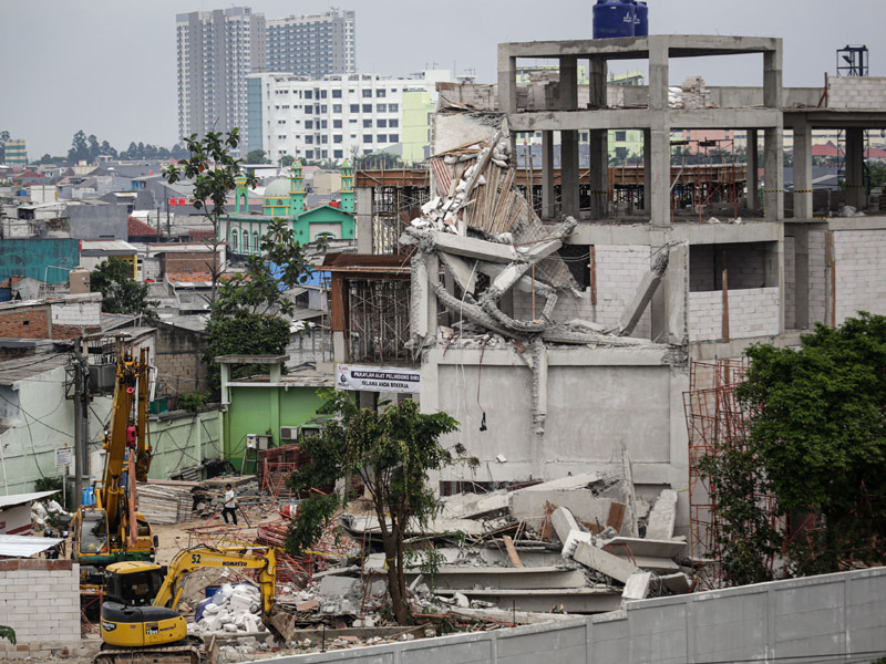Lokasi Bangunan Sekolah SMAN 96 Jakarta Roboh