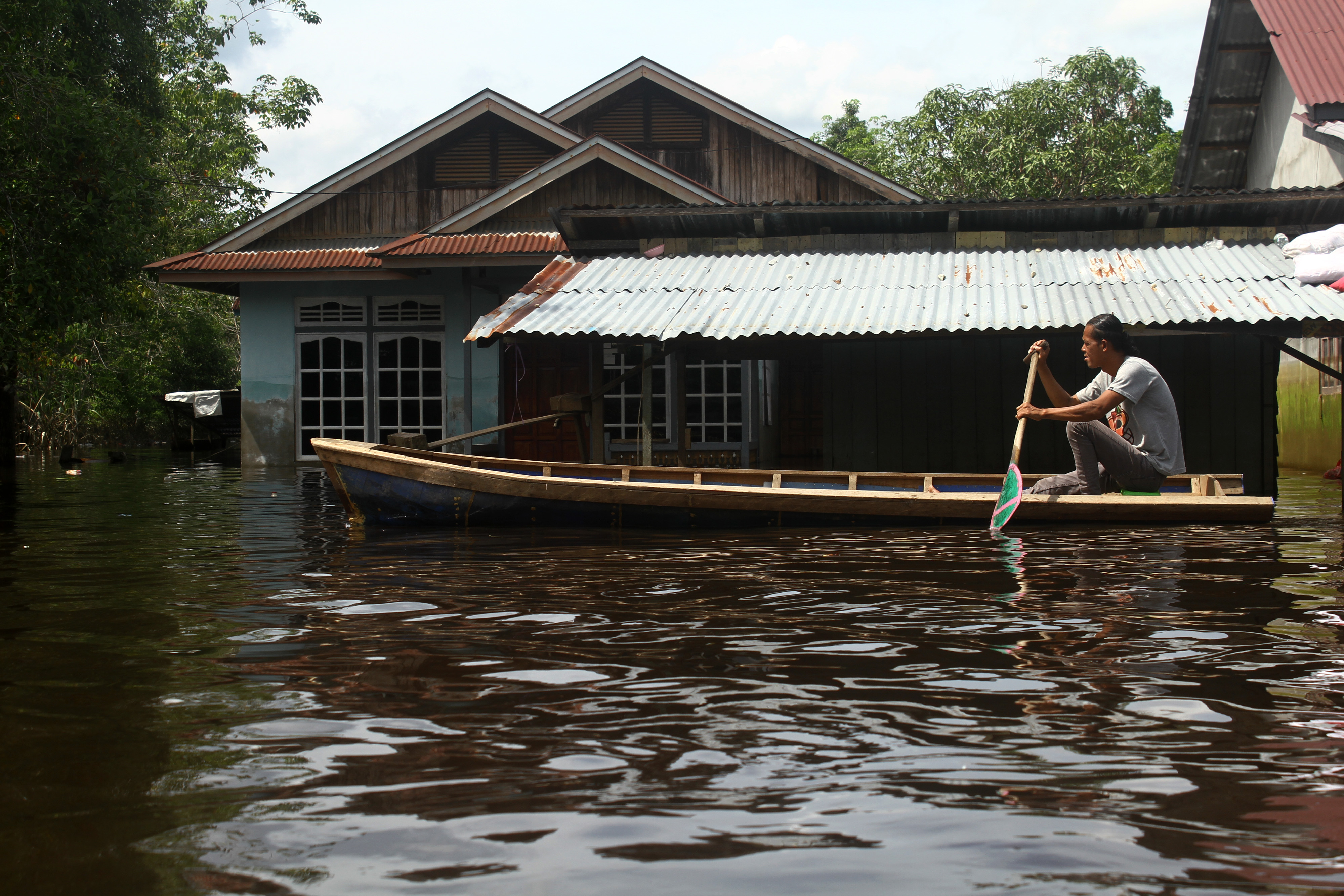 Banjir di Ulak Jaya, Sintang Mulai Surut