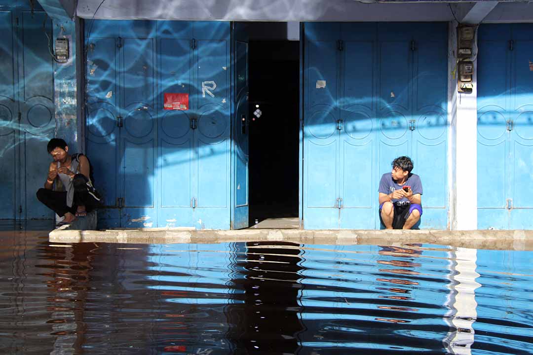 Banjir Rob Genangi Kota Dumai