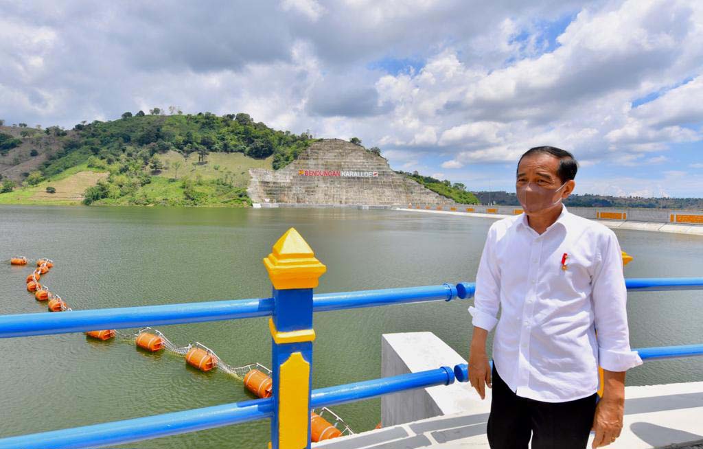 Presiden Jokowi Resmikan Bendungan Karalloe 