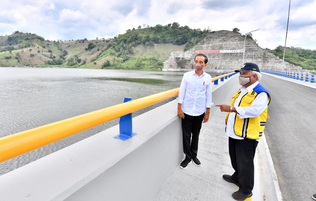 Presiden Jokowi Resmikan Bendungan Karalloe 