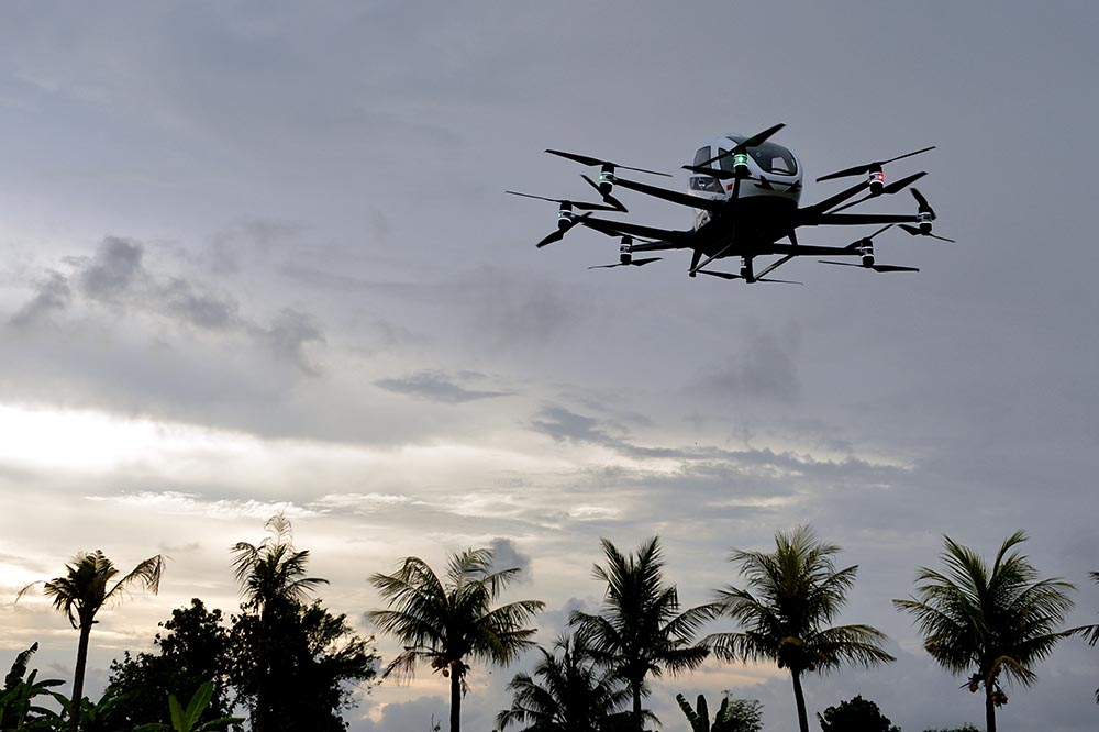 Uji Coba Taksi Terbang