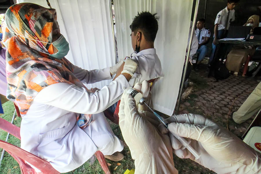 Cakupan Vaksinasi Dosis Pertama Pelajar Baru 2,8 % di Aceh