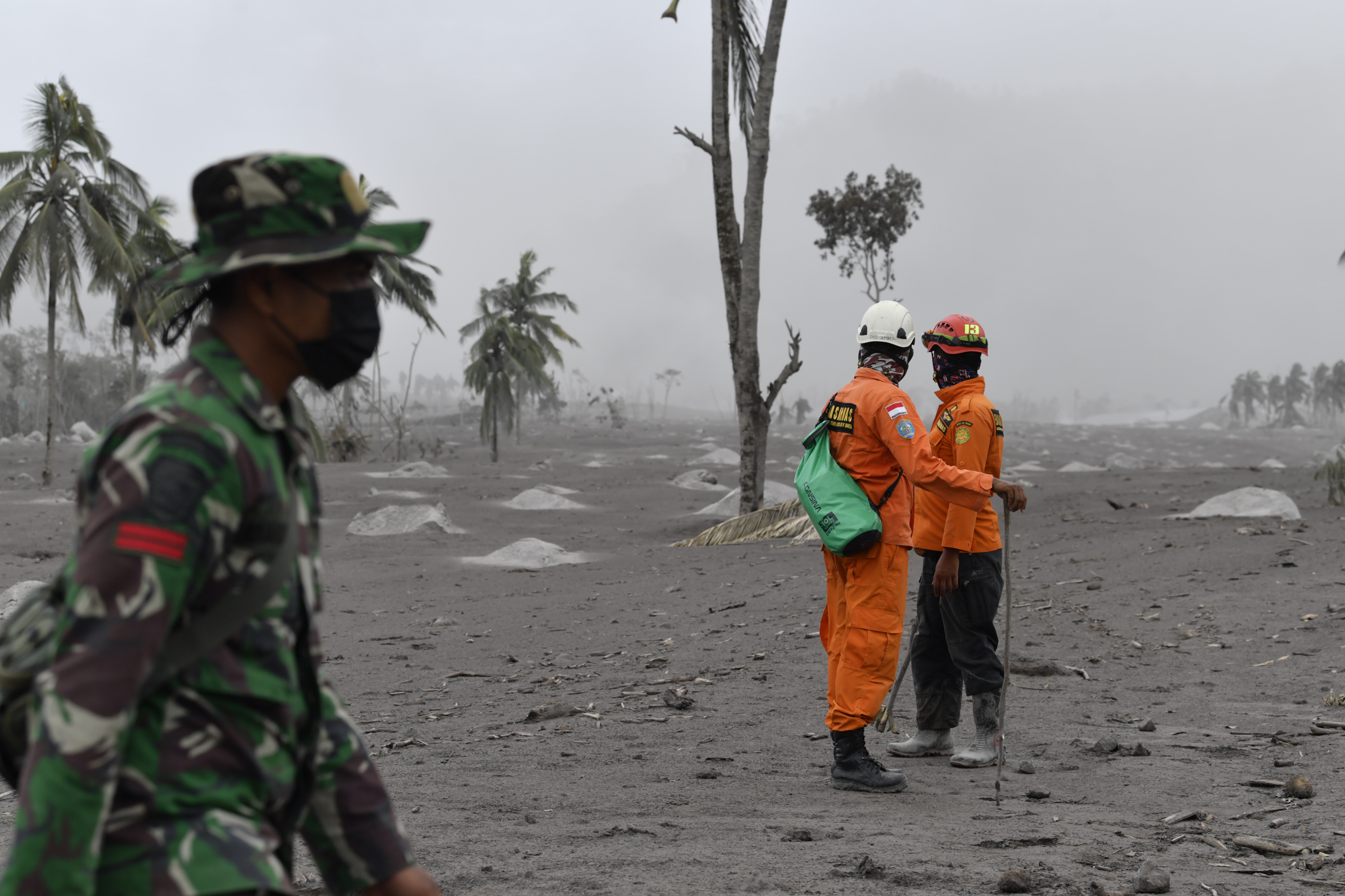 Pencarian Korban Guguran Awan Panas Gunung Semeru