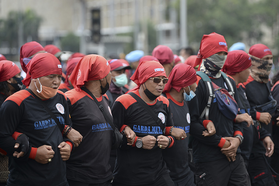 Demo Buruh di Jakarta