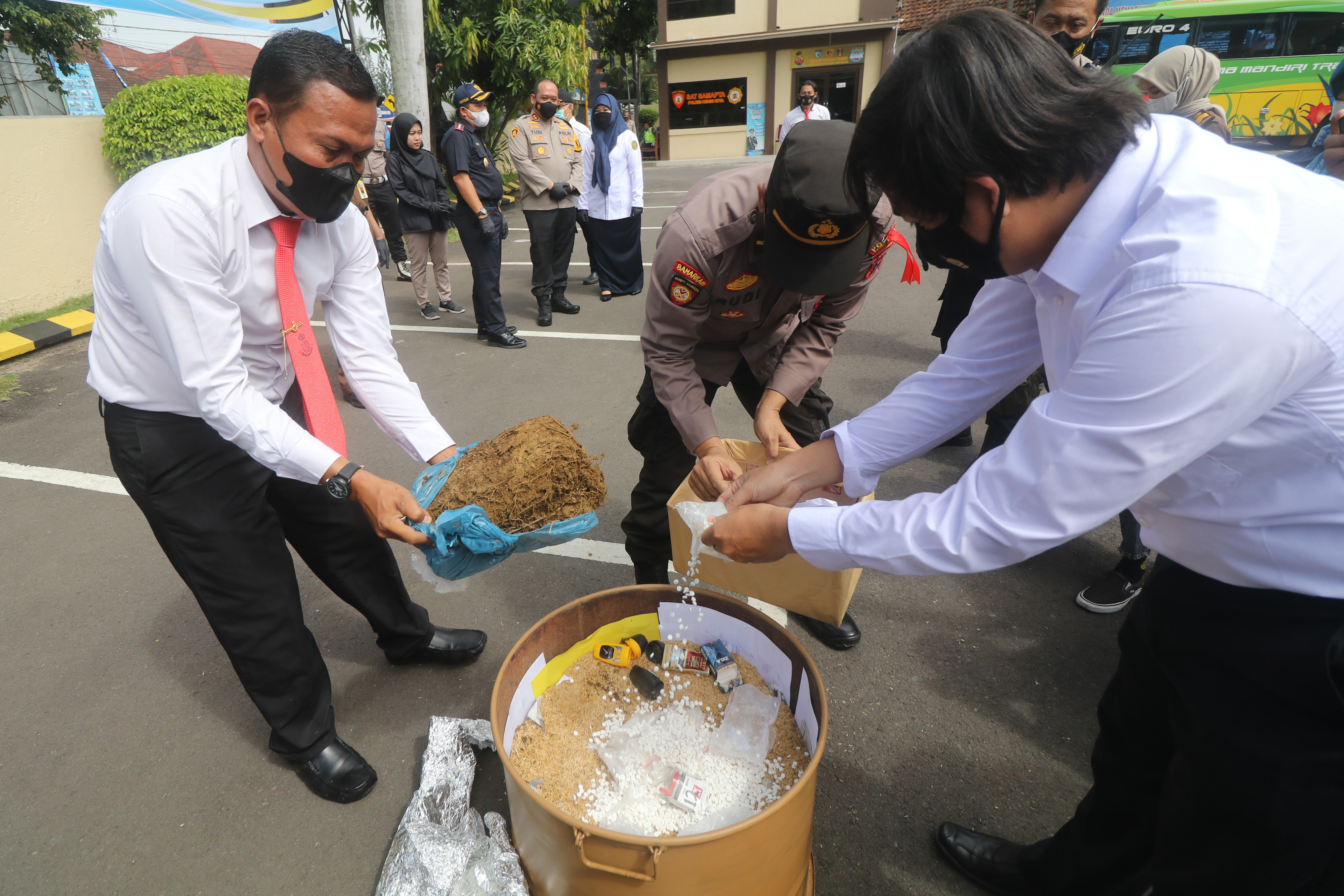 Pemusnahan Narkoba di Kota kediri